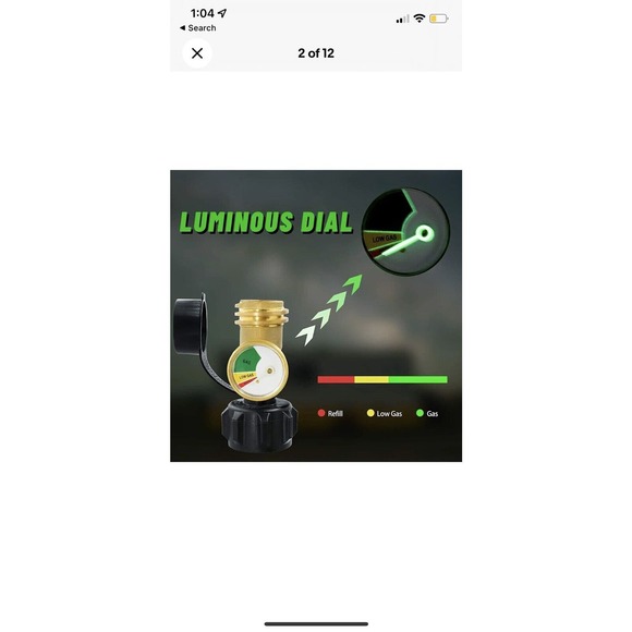 Propane Tank Gauge RV Pressure Brass Adapter Gas Level Meter Grill RV Indicator - Picture 16 of 16